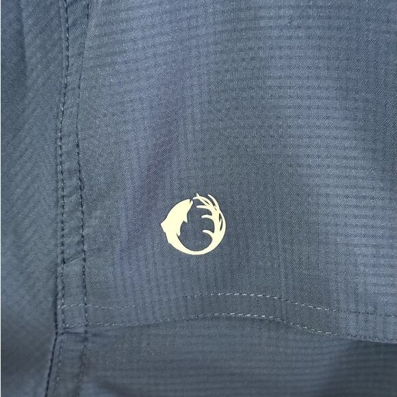 The American Outdoorsman Fishing Blue Button Up Mens Top Size XXL Short Sleeve - Picture 7 of 11